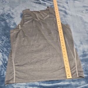 .Gray Casual Cotton Tank Top